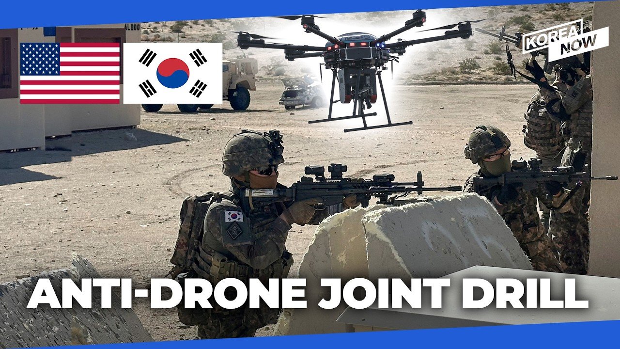 South Korean troops conduct counter-drone training with the US Army in California